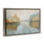 Cadre flottant abstrait Riverscape Reflection, design par LSR Creative Studio-1052702304-1052702306