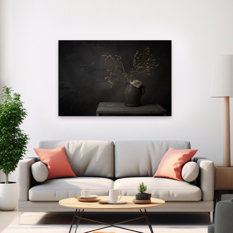Impression d'art mural Moody Budding Branches, 40" H x 60" W
