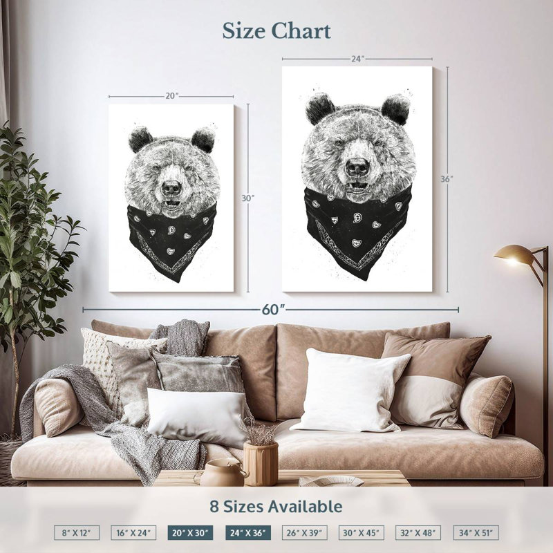 Brampt Wild Bear II, 30" H x 20" W