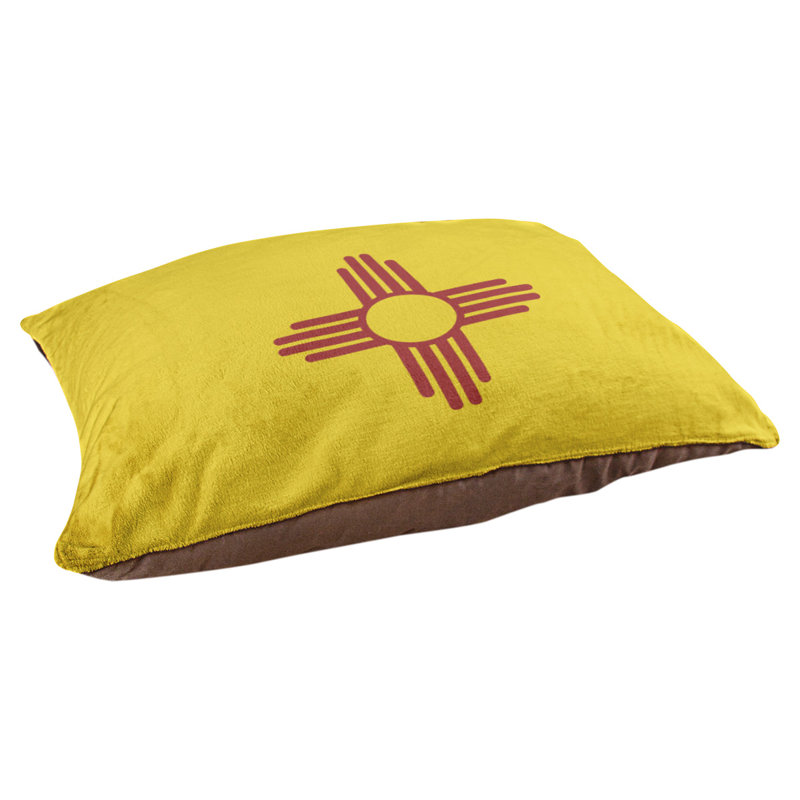 Coussin pour chien new mexico flag Burien, Moyen (L 29,5 po x P19,5 po x H 9,5 po)