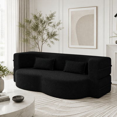 Modern Floor Sofa with 2 Pillows