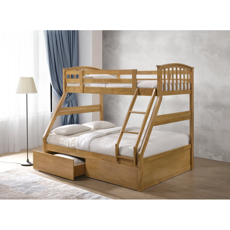 Elula Single Bunk (3') Bed, Oak