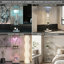 4-Tier Single Door Glass Display Cabinet with LED Lights,  Fully Transparent Tall Curio Cabinet, Black / White-1289749258
