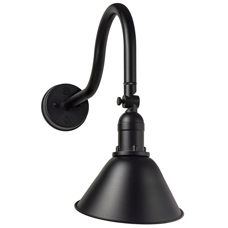 Mcinturff Aluminium Wall Light, Black, 21" H x 20" W x 21.5 L