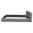 Upholstered Platform Bed with Headboard, Low Profile Frame with Wooden Slats, Weight Capacity 600 lbs, No Box Spring Needed, Gray, King-248423628