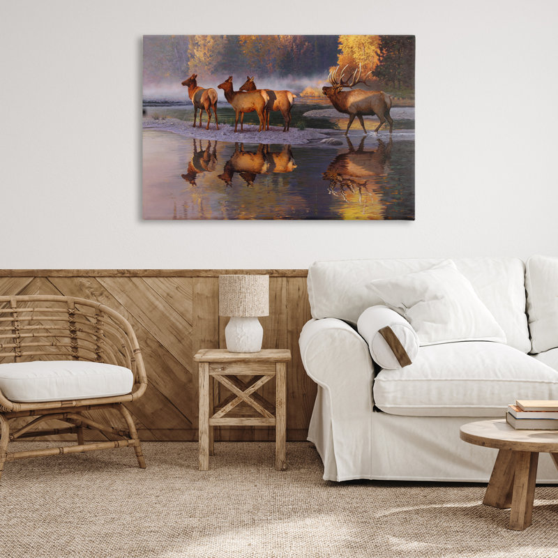 Art mural sur toile "Distant Défi" par Rod Lawrence, H 30 po x l 45 po
