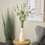 Ensemble de tiges artificielles blanches fausses feuillages