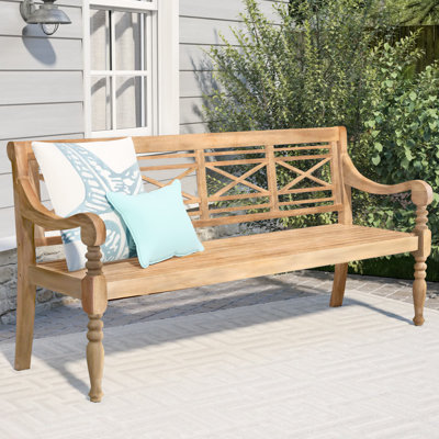 Paull Solid Wood Acacia Outdoor Bench