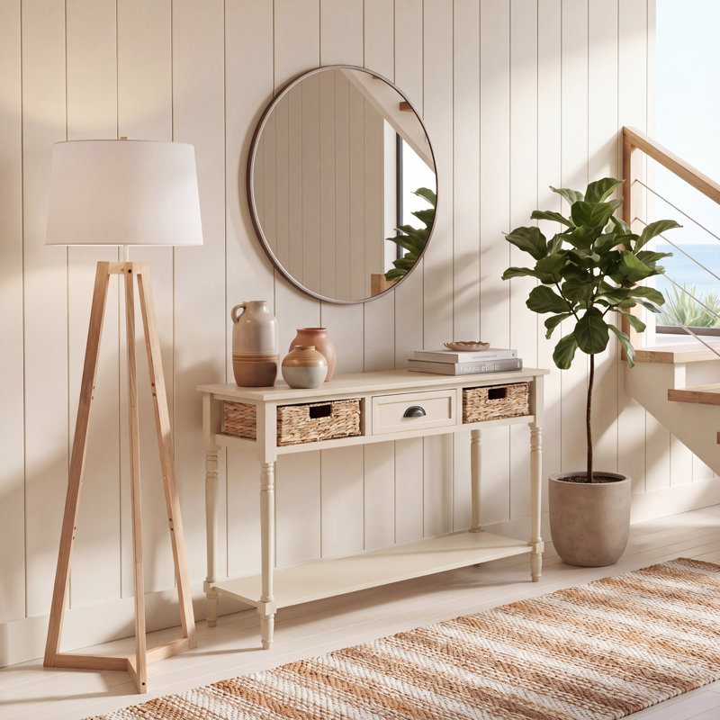 Console en bois massif 44,5 po Painswick, Sable