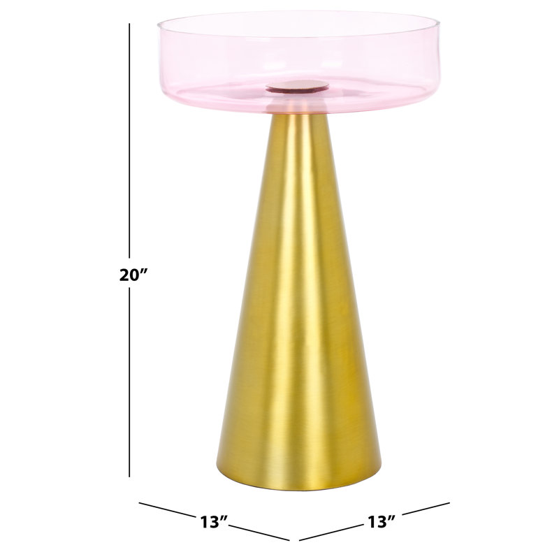 Hoboken Glass Top End Table