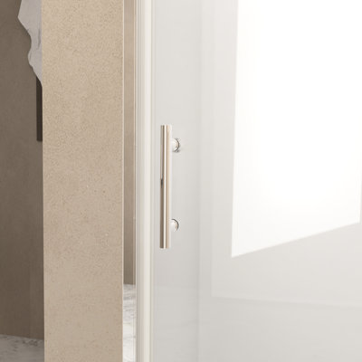 30X72 In Shower Door With Aluminum Frame, 1/4" 6Mm Tempered Glass, Space - Saving, Modern Look Proof Film, Waterproofing