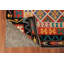 Tapis en laine à motif géométrique treillis Kilim 9 x 11