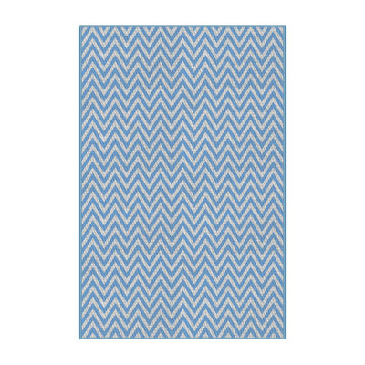 Tapis bleu tissé à la machine
