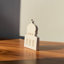 Silhouette de mosquée minimaliste en pierre - Sculpture de table moderne faite à la main avec croissant de lune, Ramadan blanc et Eid Home