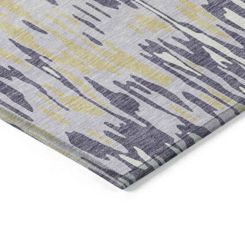 Addison 20'' x 30'' Purple Synthetic Flat Woven Rug