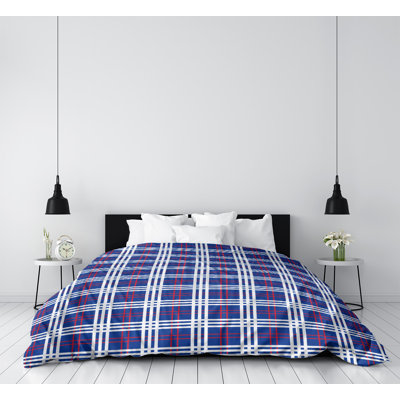 Polyester Plaid Duvet Cover