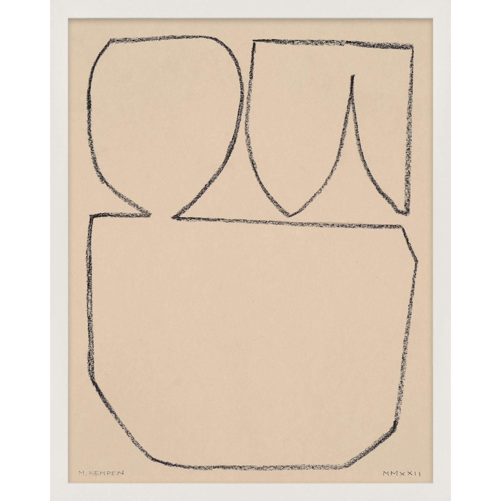 Outlines 7 by Michael Kempen, White Framed, 20" W x 25" H