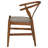 Hykeem Wood Wishbone Dining Side Chair Walnut