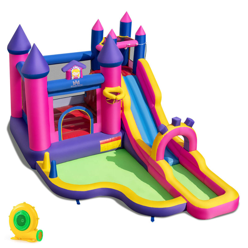 Soufflerie gonflable avec cerceau de basketball 680W