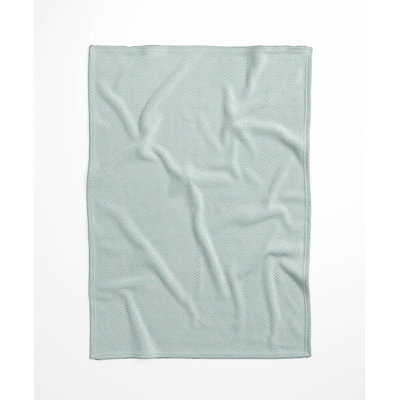 Ikat Spray Light Blue Velveteen Fleece Blanket