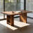 Modern Minimalist Light Wood Grain wood Rectangular Table With wood Support Base Suitable For Nordic-Style Family Dining Rooms And Cozy Guesthouses