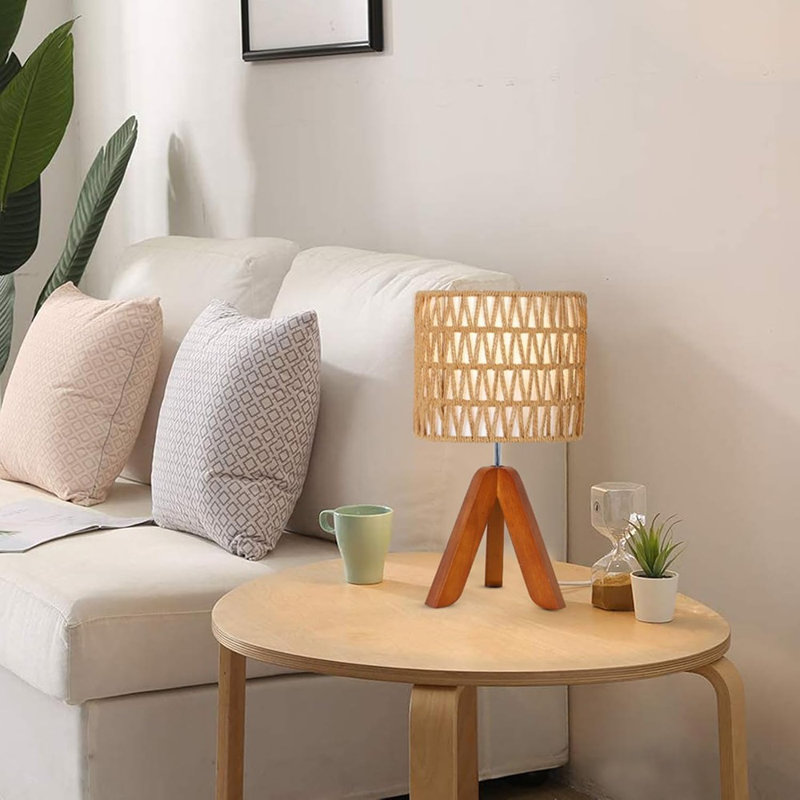 Lampe de table avec ampoule, petite lampe de bureau Boho pour ...