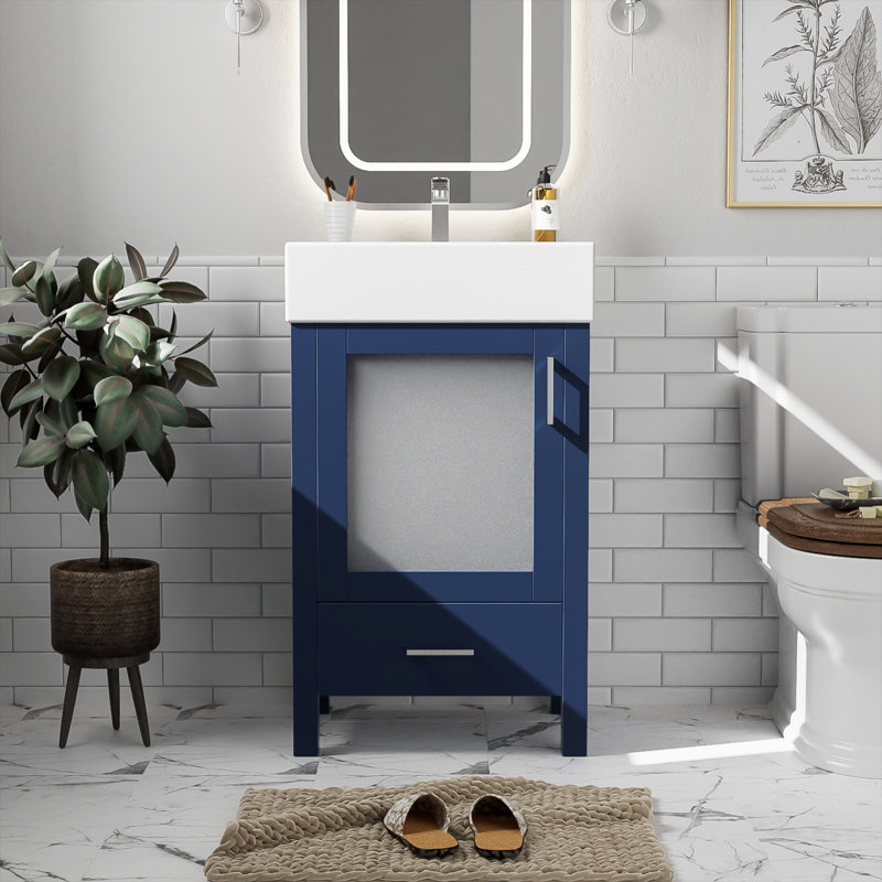 Meuble-lavabo avec lavabo en céramique et tiroir, Île Seymour Nord, Galapagos