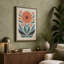 Symmetrical Daisy Folk Botanical - Wrapped Canvas-675118852-675118857