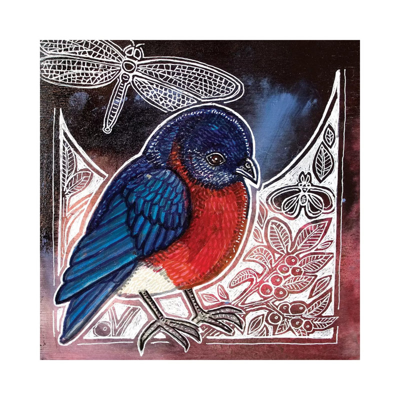 Eastern Bluebird by Lynnette Shelley - Wrapped Canvas Gallery-Wrapped Canvas Giclée, 30.48 cm H x 30.48 cm W