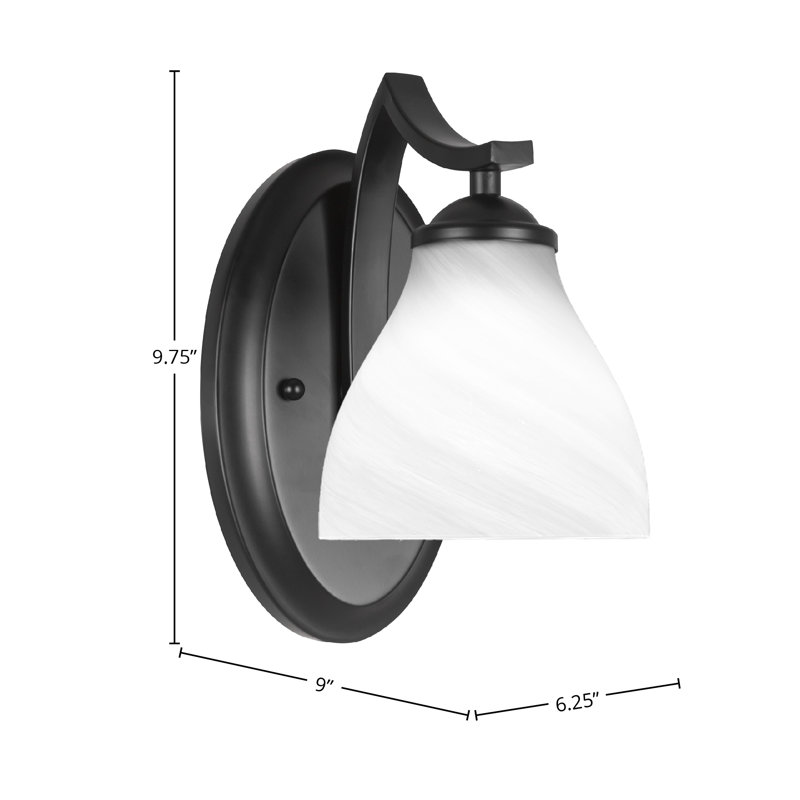 Applique murale Zilo, Noir mat, Blanc