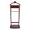 Freestanding Wood Suit Valet Stand, Multi-Functional Clothing Rack with Drawer, Tray & Trouser Hanger, Vintage Brown