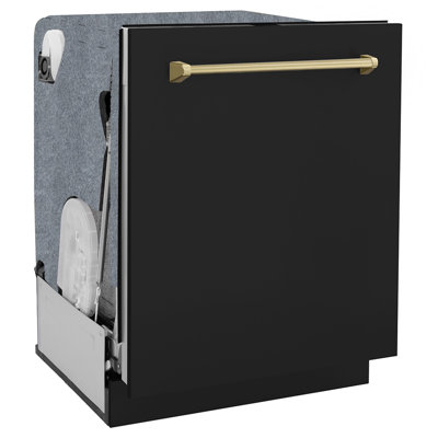 Zline Autograph Edition 24" Monument Series Dishwasher In Black Matte