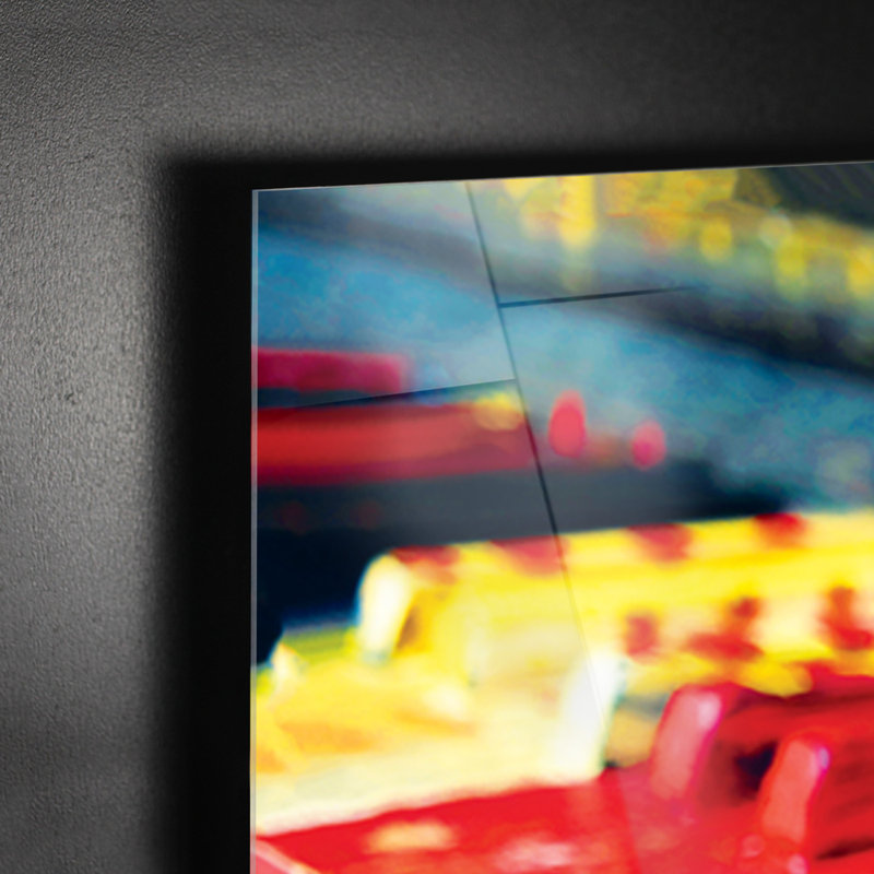 Colourful Piano by Giallobus - No Frame Print on Glass, 65cm H x 95cm W