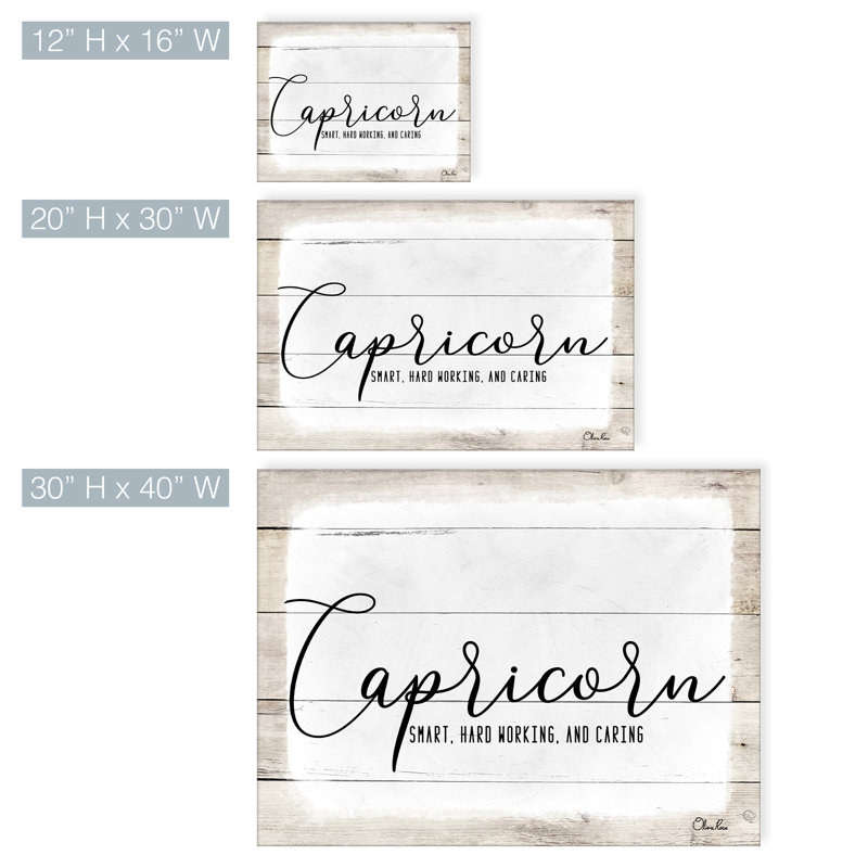 Capricorne par Olivia Rose - impression sur toile tendue, H 30 po x l 40 po x P 1,5 po