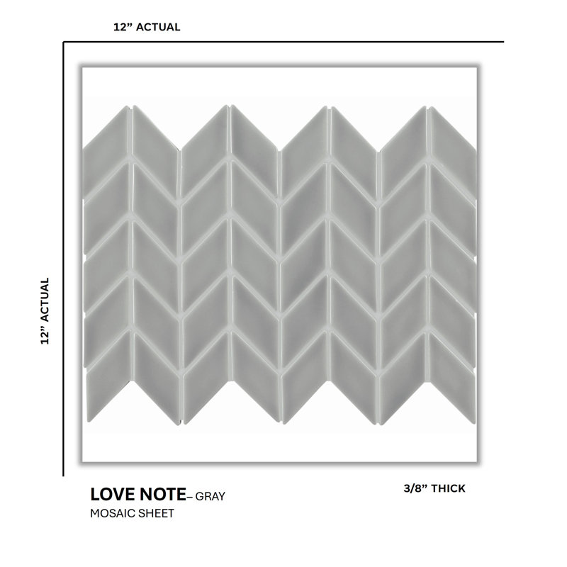 Love Note Diamond Mosaic, Gray