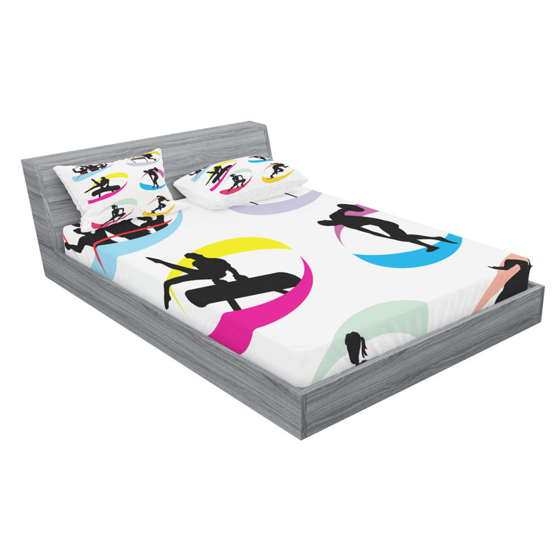Diyanna Microfiber Sheet Set, Queen Sheet Set with Fitted Sheet