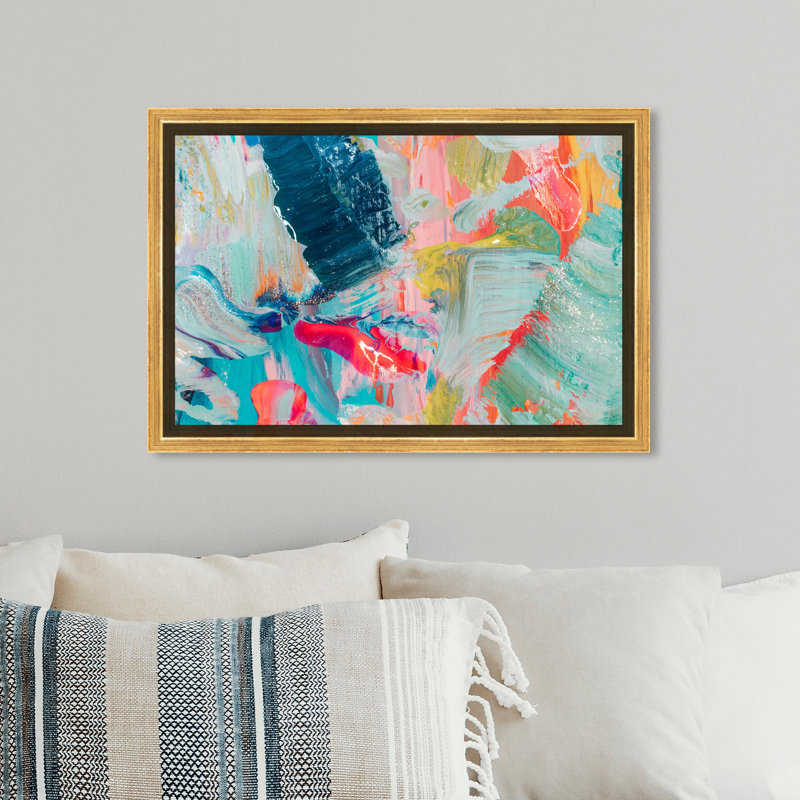 «Abstract That Love Feeling», impression sur toile, Toile encadrée, H 10 po x l 15 po, Noir
