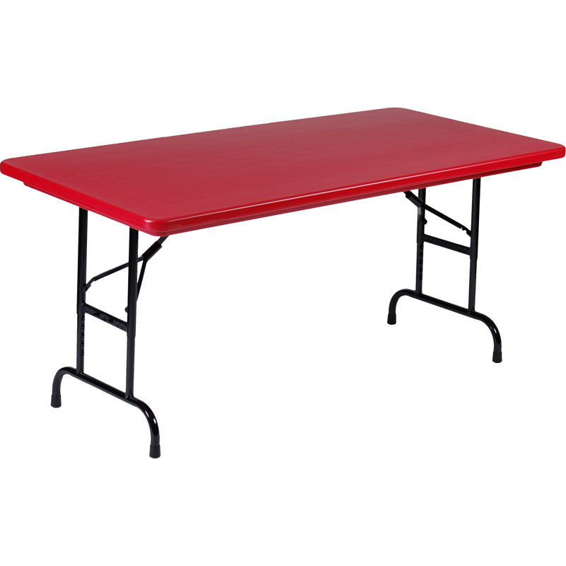 Table pliante réglable 48 po, Rouge