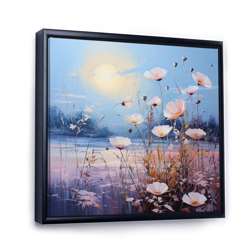 «Meadow Ethereal Meadowscape Pointillism II - Landscape», reproduction d'art sur toile, H 36 po x l 36 po x P 1,5 po