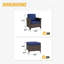 Ensemble de conversation 4 pièces pour fauteuil d'extérieur courbé en osier brun avec coussins et repose-pieds-1005374381