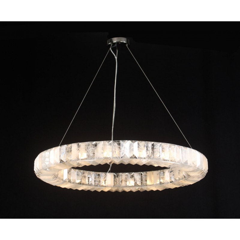 Lustre Kuala Wheel Rock, Nickel noir, Transparent, 18” Diameter x 3.5” Height