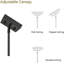 Luminaire suspendu noir mat 1 lumière Dovil