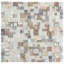 Carreau de mosaïque en verre à bord droit 13 po x 13 po-61182931