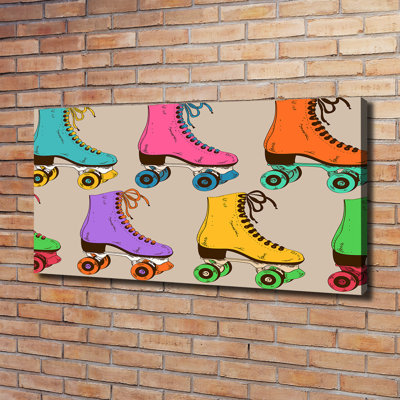 Colourful Roller Skates - Wrapped Canvas Print