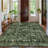 Vintage Area Rug 5 x 7 Washable Floral Print Throw Rug with Non-Slip Backing, Distressed Low Pile Accent Carpet, Stain-Resistant Traditional Floor Cover for Living Room, Bedroom, Green-683482388-683482395
