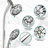 Wall Mounted Dual Shower Head System With Stainless Steel Slide Bar, 7 Spray Settings, 7-setting And 1.8 Gpm, Mount, 59" Hose, Build