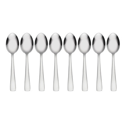 Zinc Everyday Flatware Teaspoons, Set Of 8