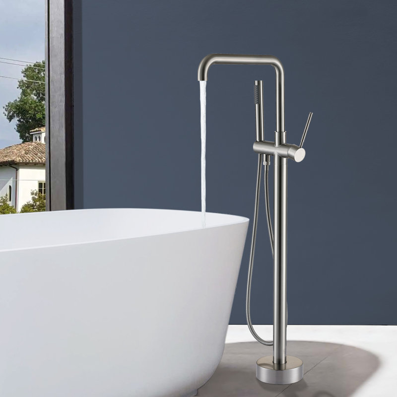 Floor Tub Spout, Brushed Nickel