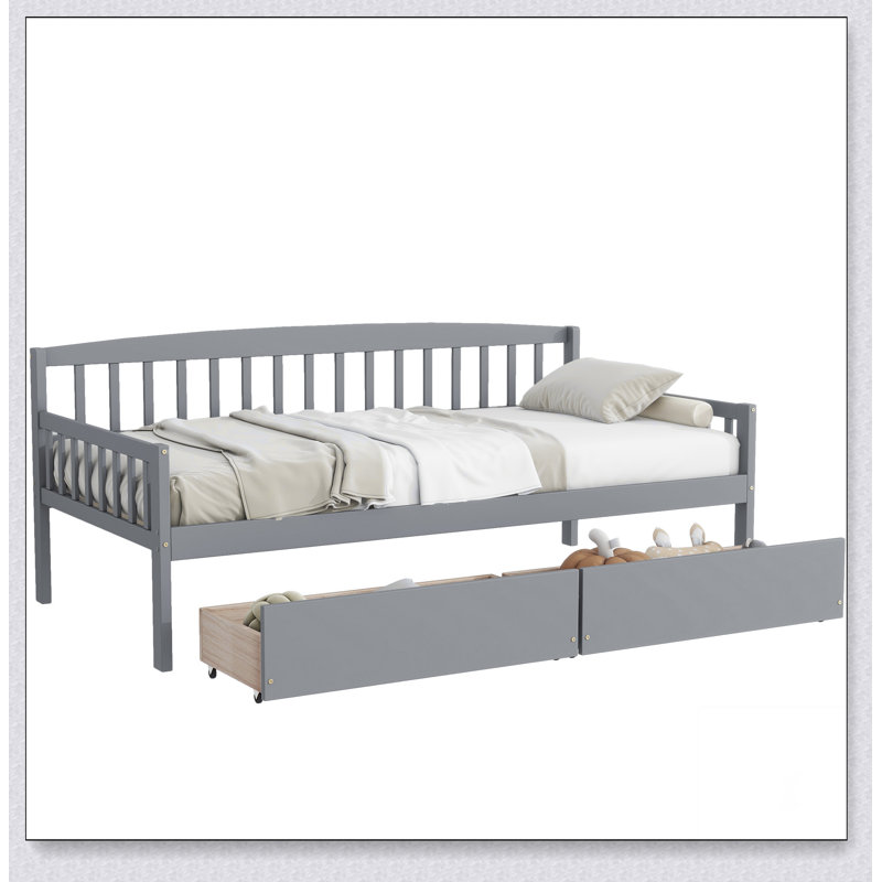 Lit simple gris