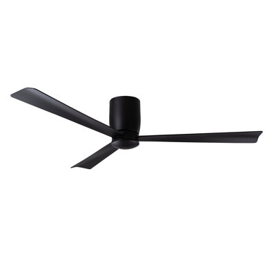 Ventilateur de plafond blanc mat 44 po avec lumière DEL et télécommande BLU | Conception écoénergétique à 3 pales